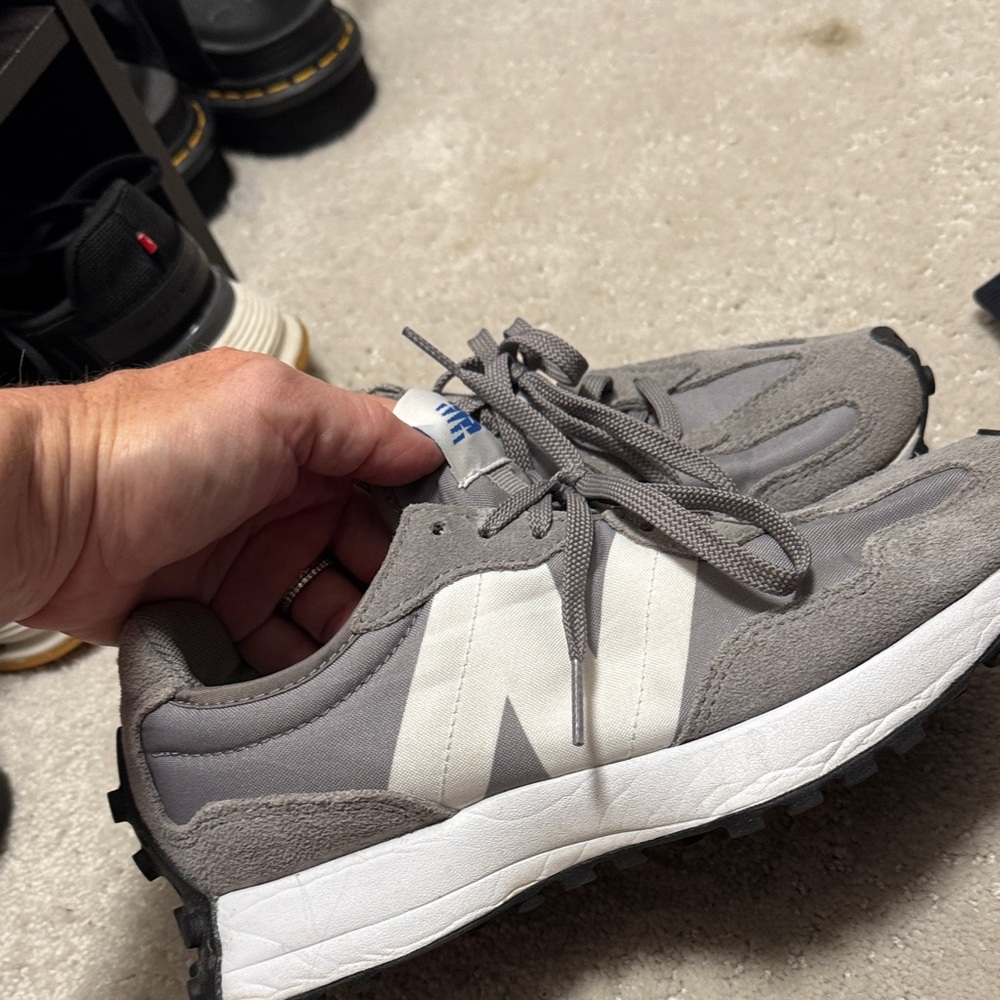 New Balance Charcoal and White Sneakers - Picture 2 of 3